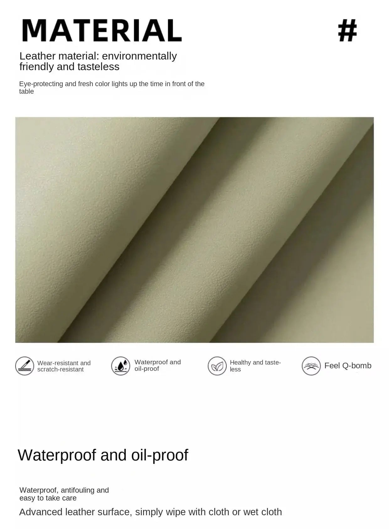 Waterproof Leather Table Cloth for Easy Cleaning - Smarsty