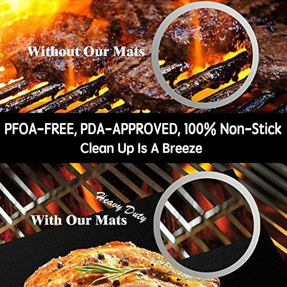 Non-Stick BBQ Grill Mats for Easy Cleanup and Heat Resistance - Smarsty