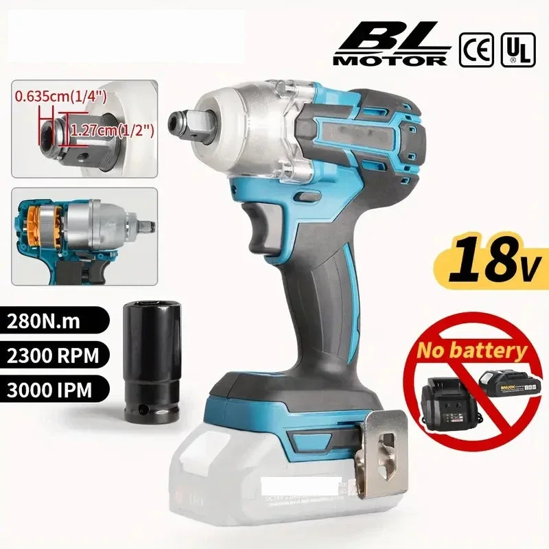 Cordless Rechargeable Electric Wrench with 320N.m Torque - Smarsty