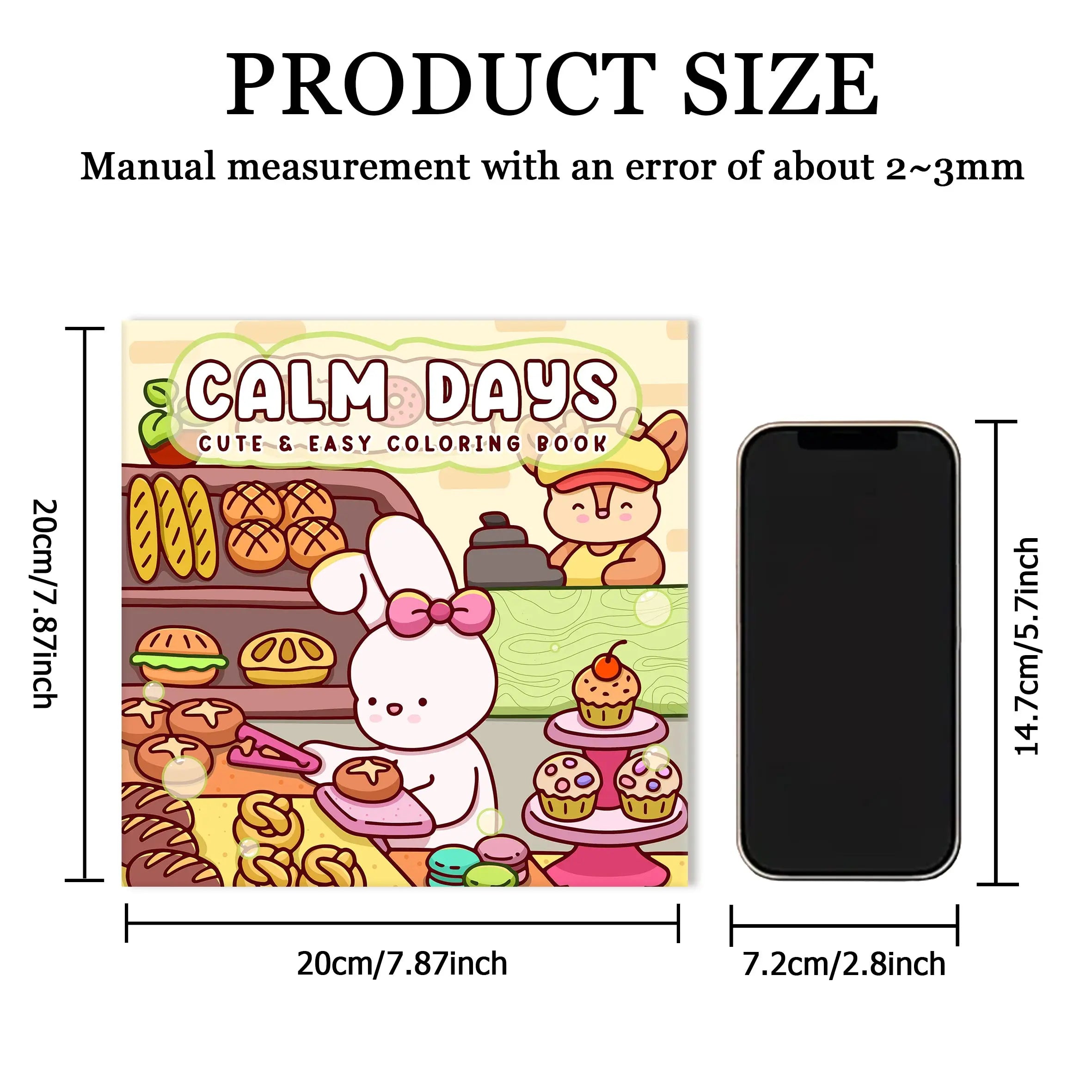 CALM DAYS Bold-easy Patterns Coloring Book for Adults Cute Drawing Book Perfect Gift for Party and Birthday - Smarsty