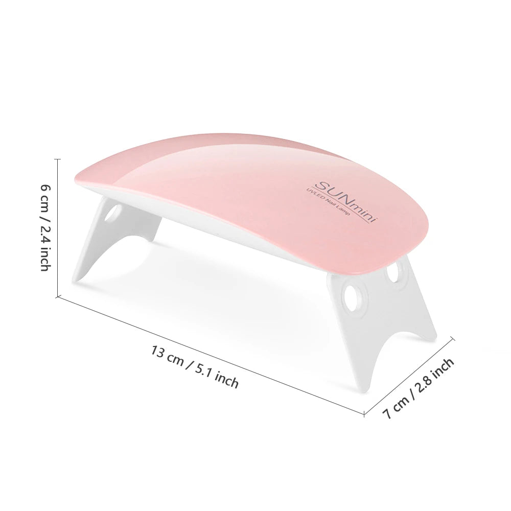 Foldable 6W UV LED Nail Lamp for Quick Drying - Smarsty