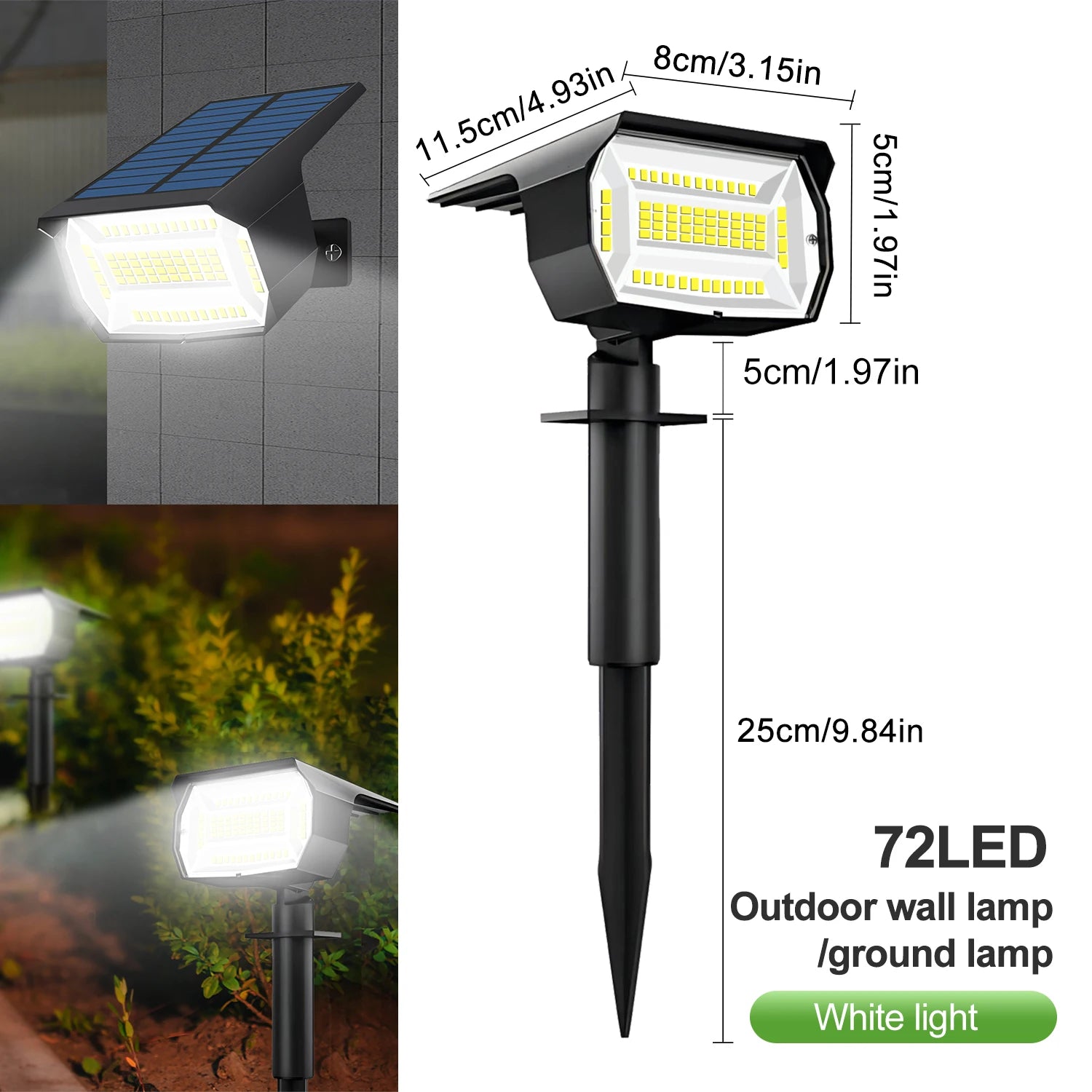 Solar Powered LED Spotlights for Outdoor Landscape Lighting - Smarsty