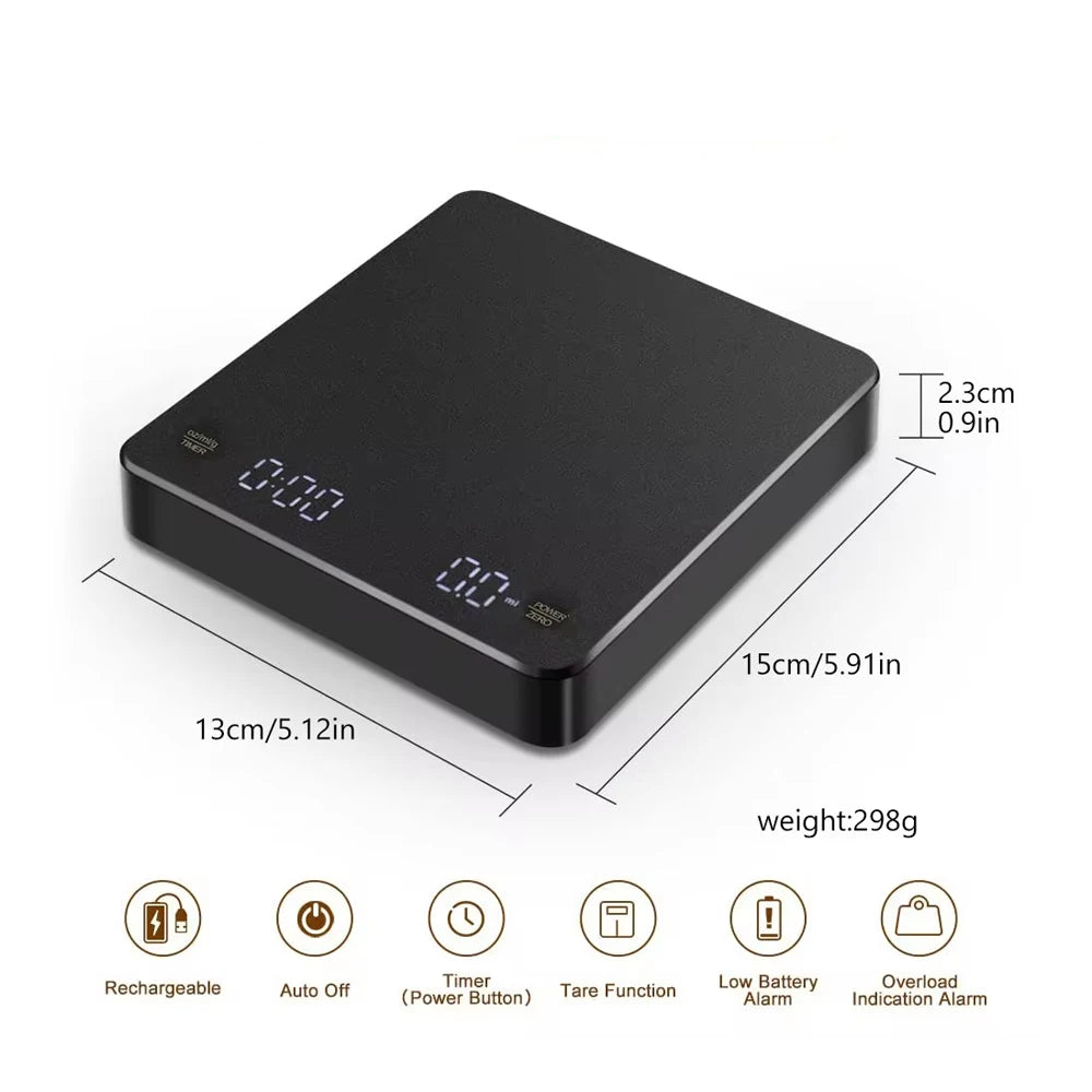 Nano Coffee Scale with Timer for Perfect Espresso - Smarsty