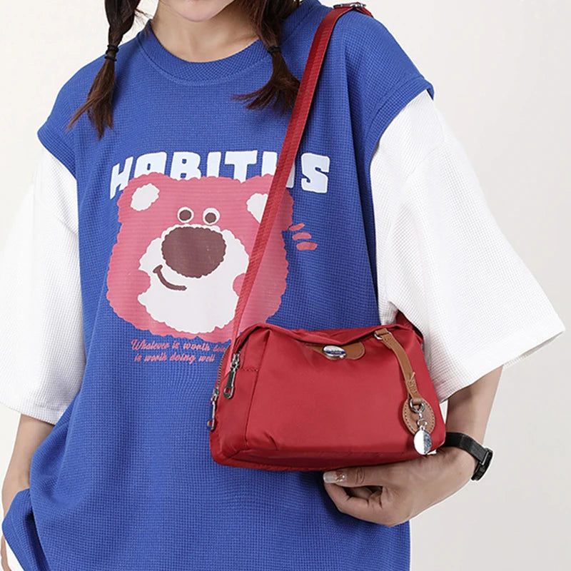 Waterproof Nylon Crossbody Bag For Women With Zipper - Smarsty