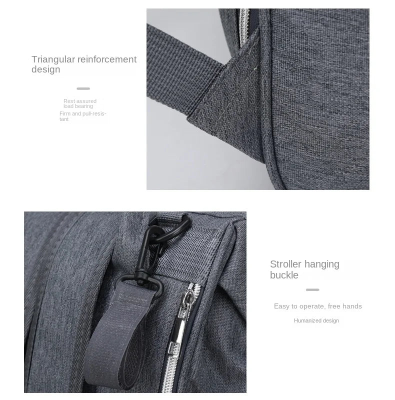 Mommy Diaper Bags Baby Stroller Hanging Bag Mother Large Capacity Nappy Backpacks with Changing Mat Convenient Baby Nursing Bags by Smarsty