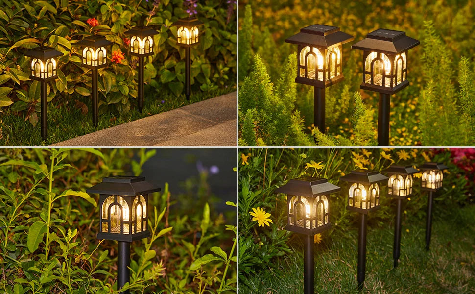 6/10 Pack Solar Pathway Lights Outdoor, Solar Landscape Path Yard Lights, Auto On/Off , for Outside Yard Lawn Patio Walkway