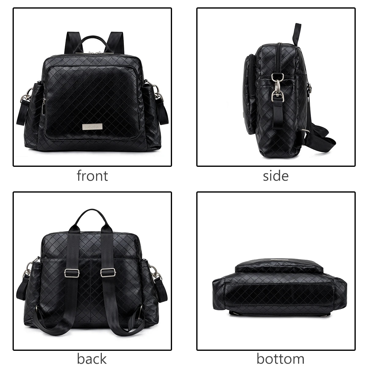 Soboba 2023 New Diaper Bags for Mother Waterproof Large Capacity Solid Polyester Diaper Backpacks Travel Bag for Newborn Baby by Smarsty