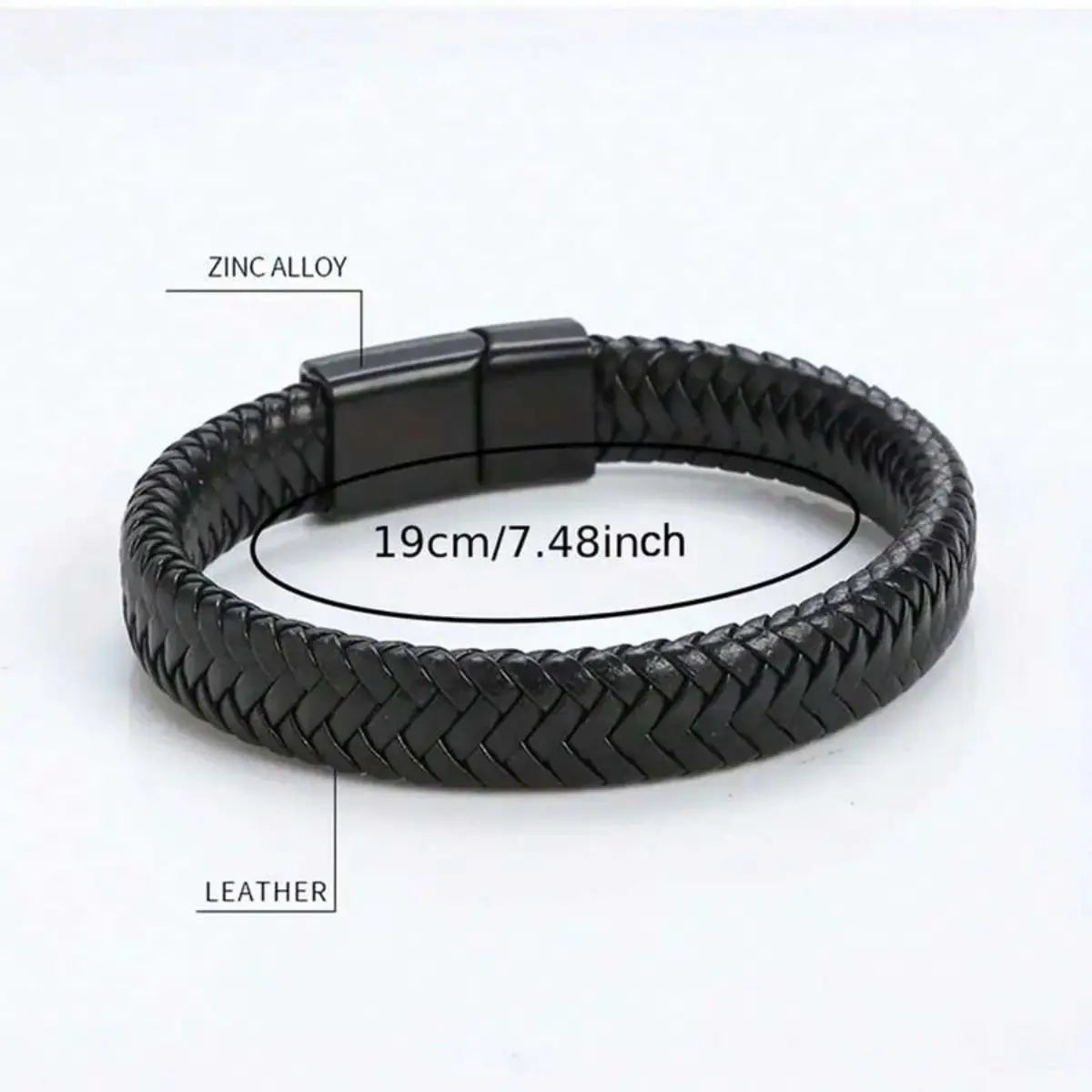 Retro Mens Leather Open Bangle Adjustable Sports Bracelet - Smarsty