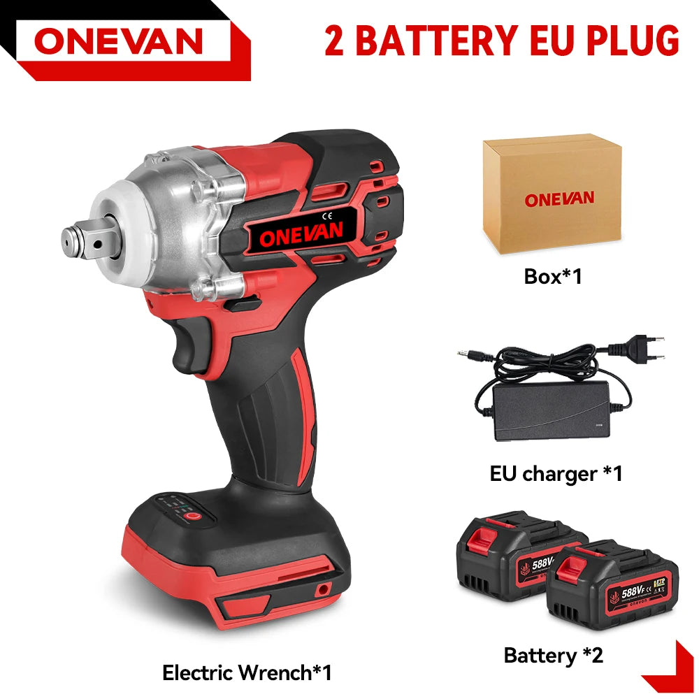 Onevan 520Nm Brushless Electric Impact Wrench with Dual Gears - Smarsty