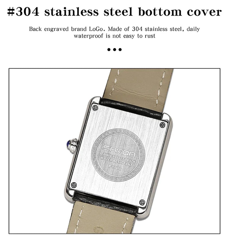 Luxury Waterproof Couple Watch with Leather Strap - Smarsty