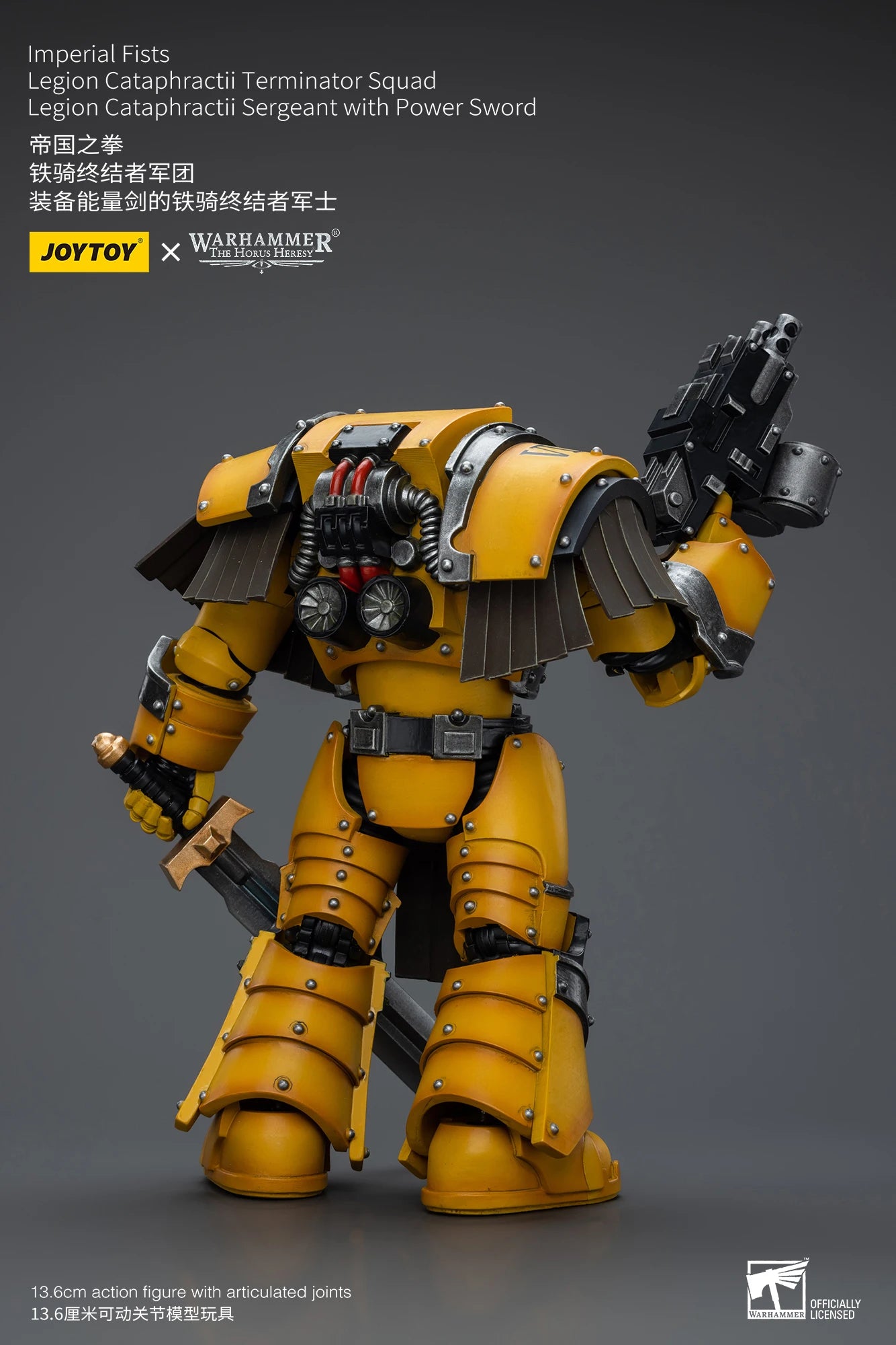 JOYTOY Warhammer 40k 1/18 Action Figures Anime 13.6cm Imperial Fists Legion Cataphractii Terminator Squad Collection Model Toys
