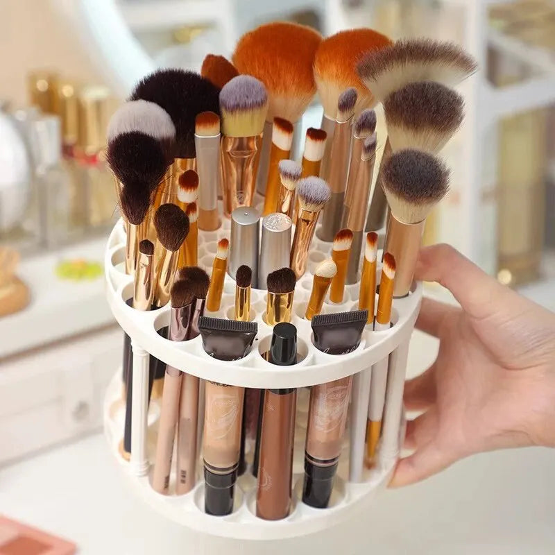 Makeup Brush Storage Rack with Compartment Design - Smarsty