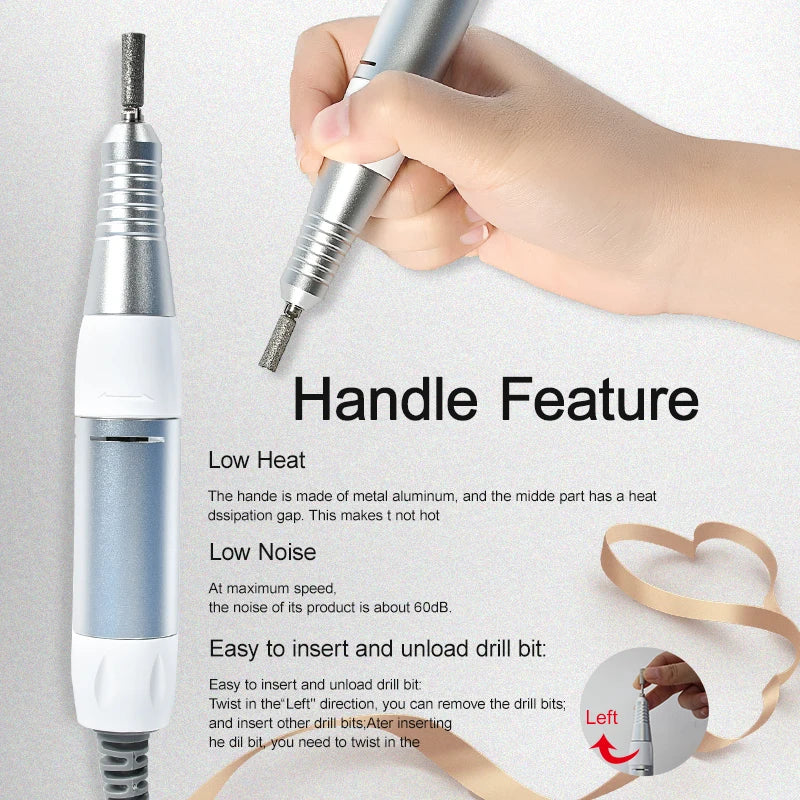Electric Nail Drill Handpiece for Professional Manicure - Smarsty