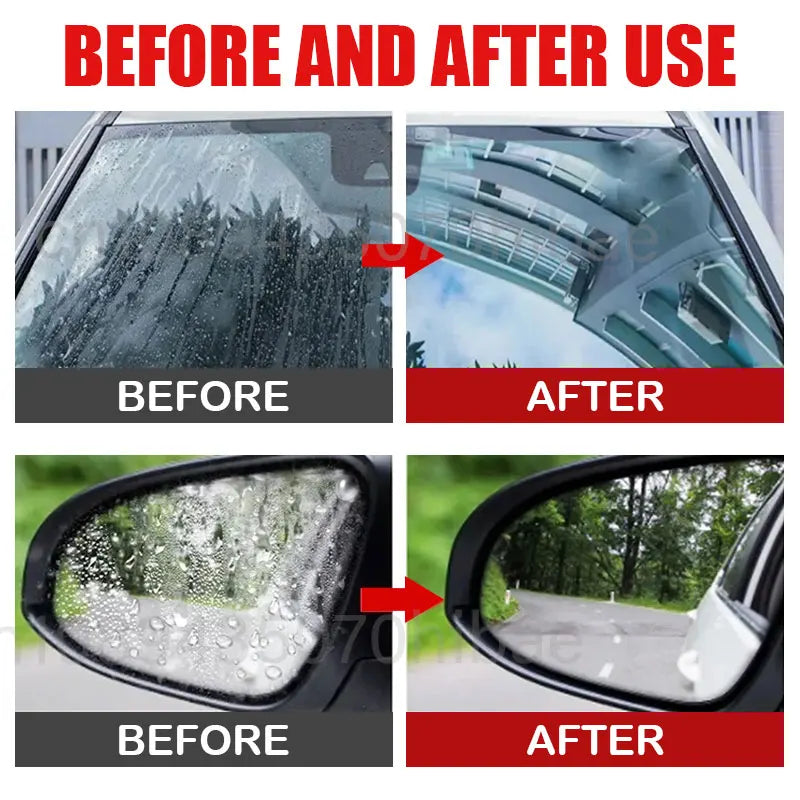 Car Glass Anti-rain Water Spray Repellent Nano Coating Hydrophobic Waterproof Agent Oil Film Removing Auto Glass Film Agent - Smarsty