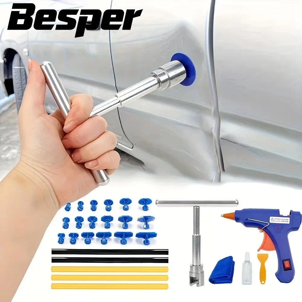 Car Dent Repair Tool Auto Body Part Mechanical Sheet Metal Paintless Dent Removal Puller Kit Hand Tools Kit Set - Smarsty
