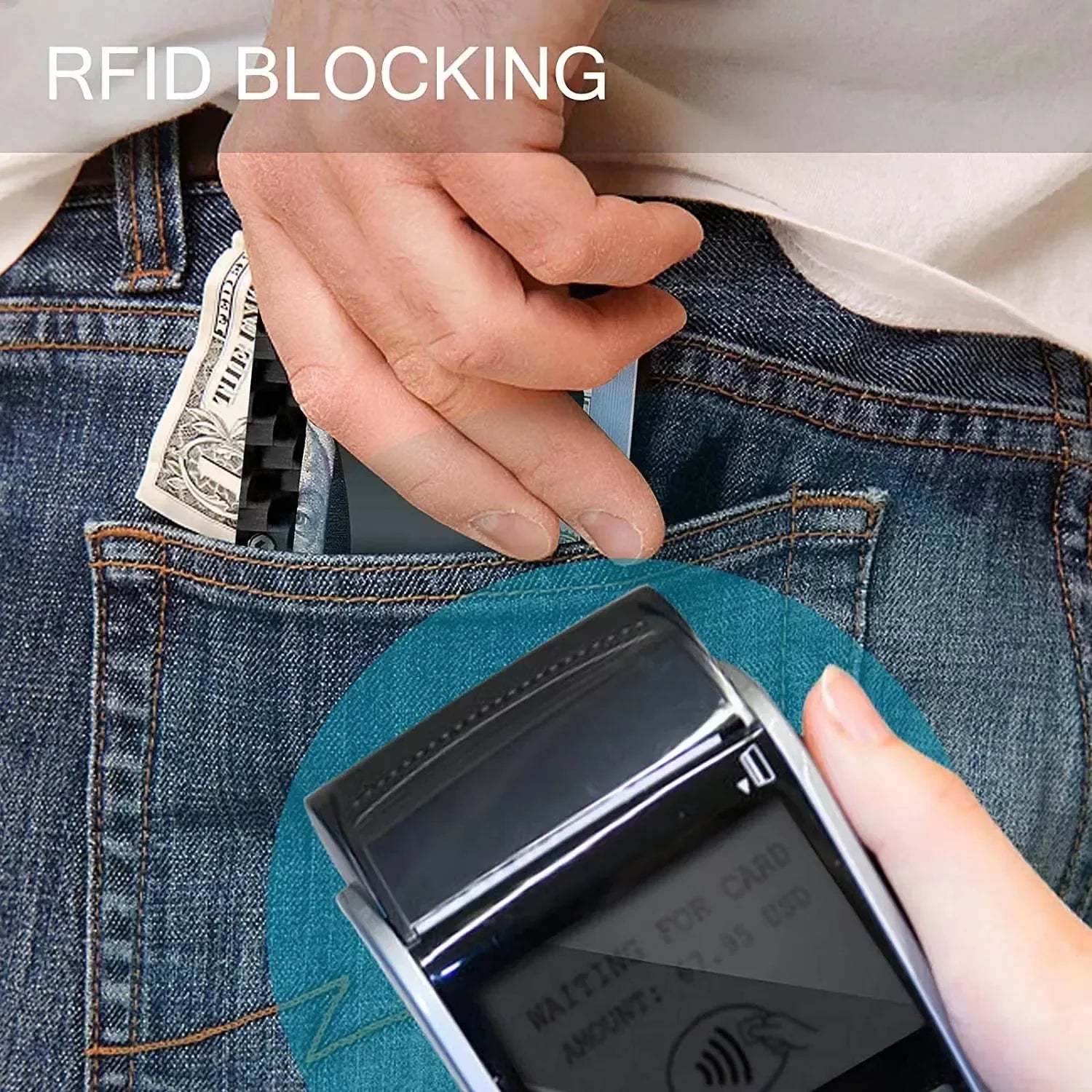 Carbon Fiber Metal Minimalist Slim Credit Card Holder Wallet Carteira for Men Cartera Tarjetero Hombre RFID Bank Cardholder Case