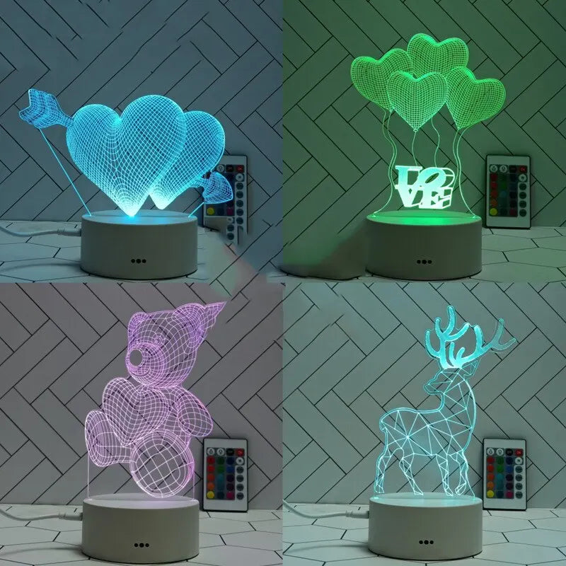 Creative LED Acrylic Night Light for Bedroom Decor - Smarsty