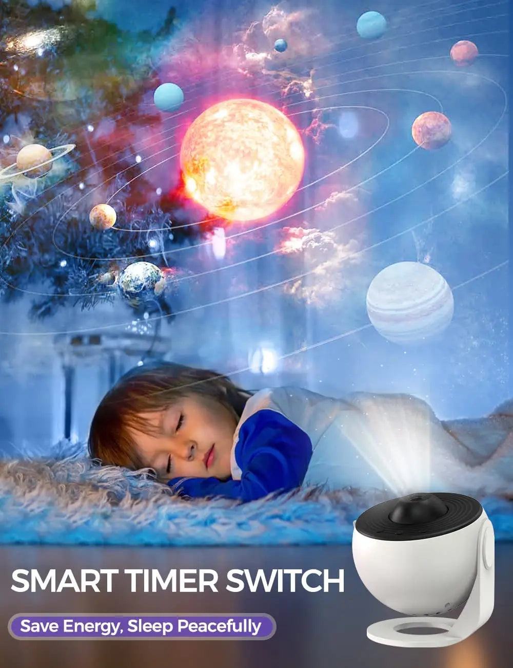 Galaxy Projector Night Light for Kids Room Decor - Smarsty