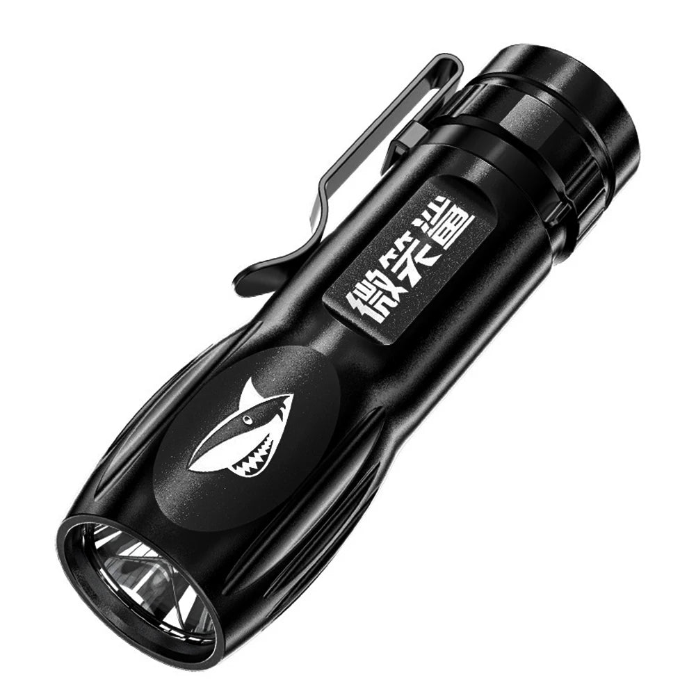 High Power Flashlight Built-in Battery Mini Super Bright Torch Rechargeable IPX6 Waterproof for Outdoor Camping Fishing