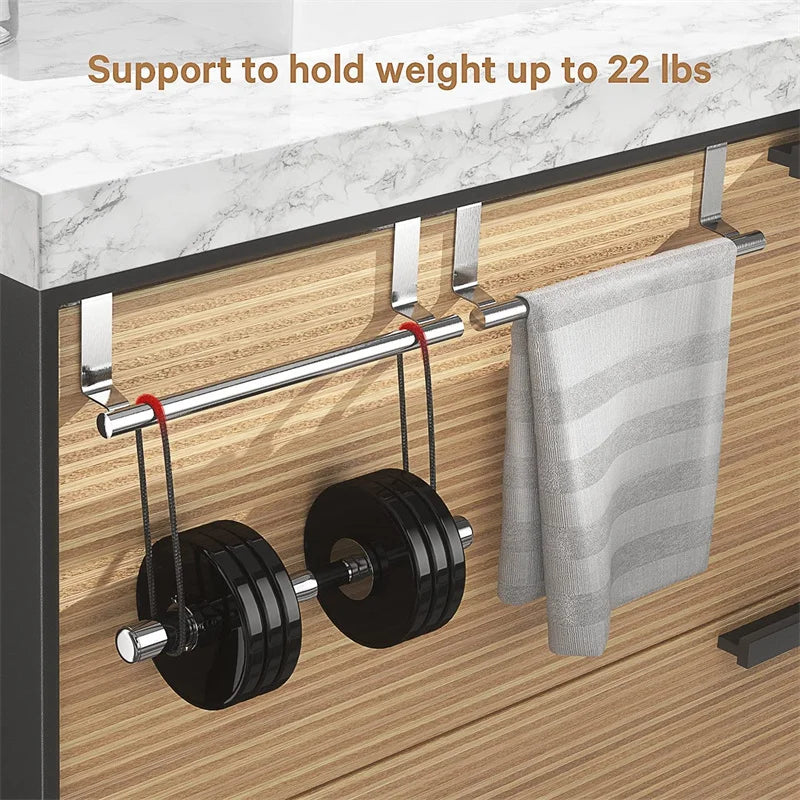 Stainless Steel Over Door Towel Rack for Space Saving - Smarsty