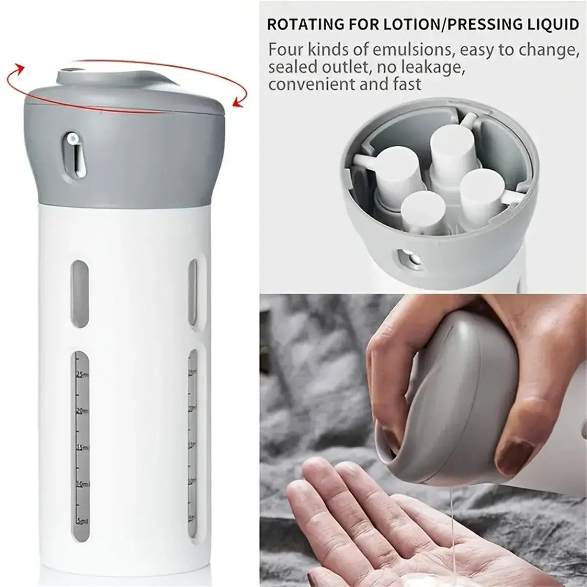Portable 4 In 1 Leakproof Travel Liquid Dispenser - Smarsty