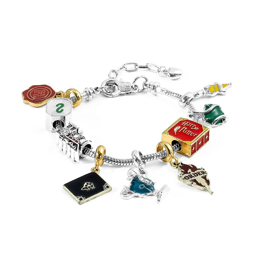 Hogwarts Slytherin Charm Bracelet DIY Fan Gift - Smarsty