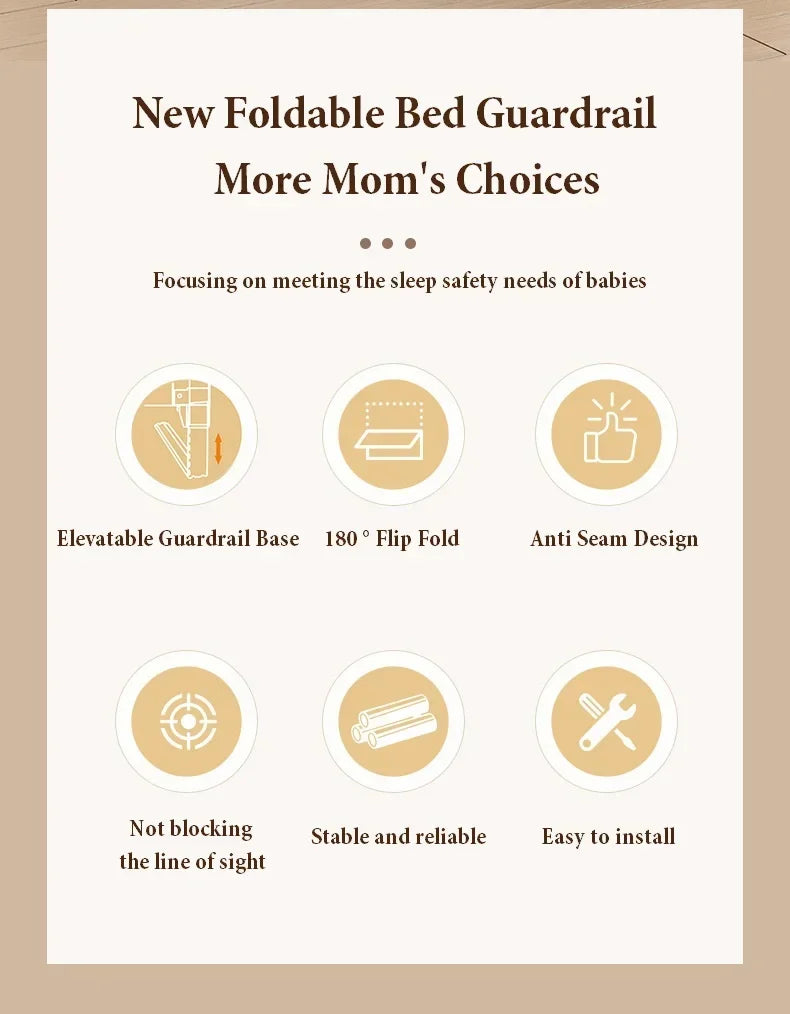 Adjustable Baby Bed Rail Safety Guard For Crib And Bed - Smarsty