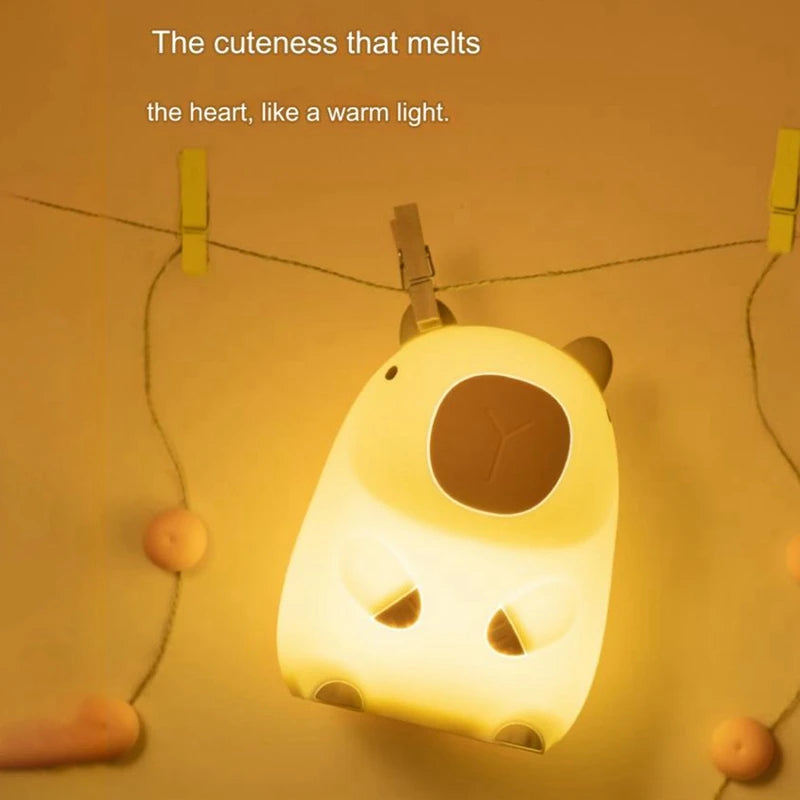Cute Cartoon Capybara Night Light for Kids Room - Smarsty