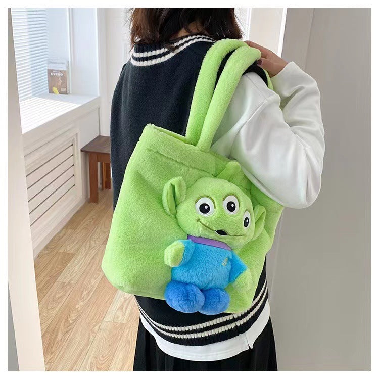 Disney Stitch Plush Shoulder Bag Cute Strawberry Bear - Smarsty