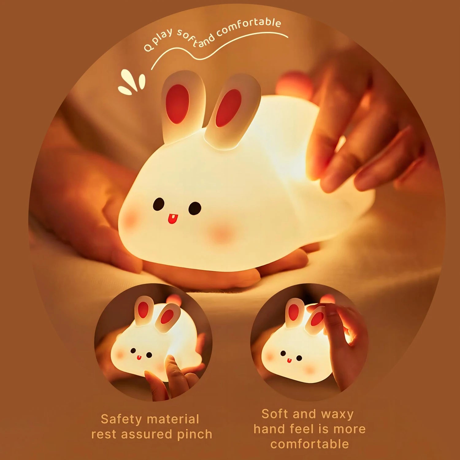 Cute Rabbit LED Night Light for Kids Bedroom - Smarsty