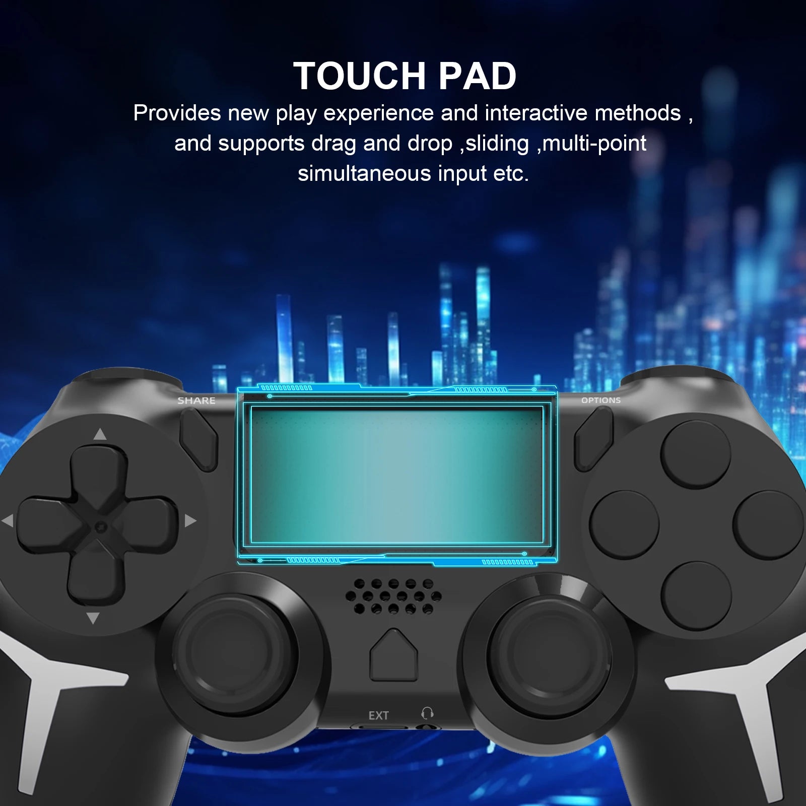GAMINJA Wireless Gamepad Bluetooth Controller for PS4 PC - Smarsty