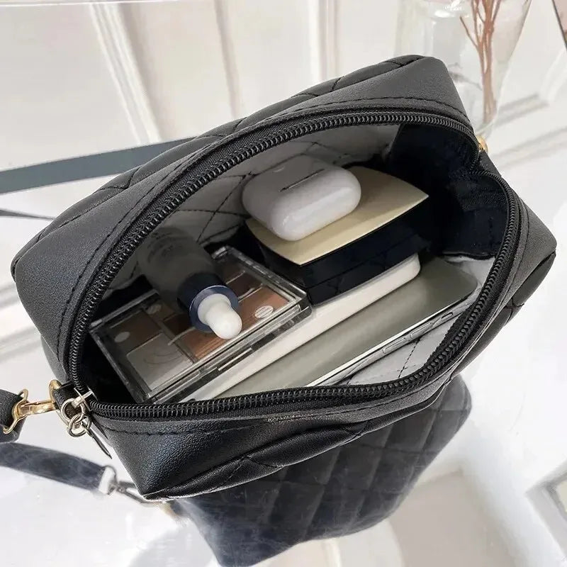 Embroidered Camera Bag Crossbody For Women Checkered - Smarsty