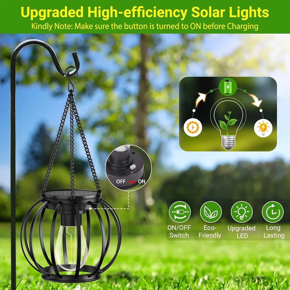 Solar LED Lanterns With Daylight Sensor For Outdoor Use - Smarsty