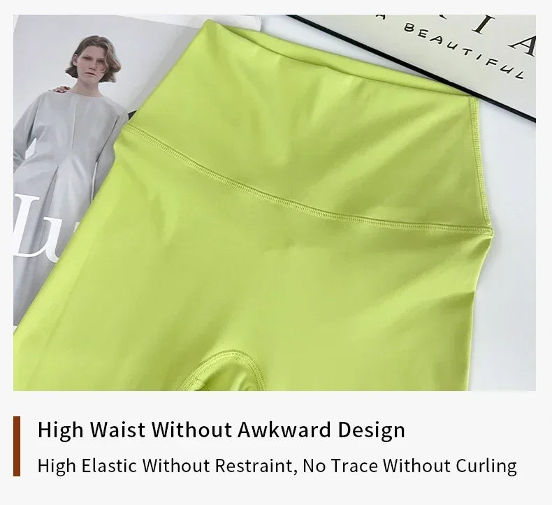 Hot Sale Fitness Female Leggings Running Pants Naked feeling Leggings High Waist Push Up Sport Women Fitness Running Yoga Pants - Smarsty