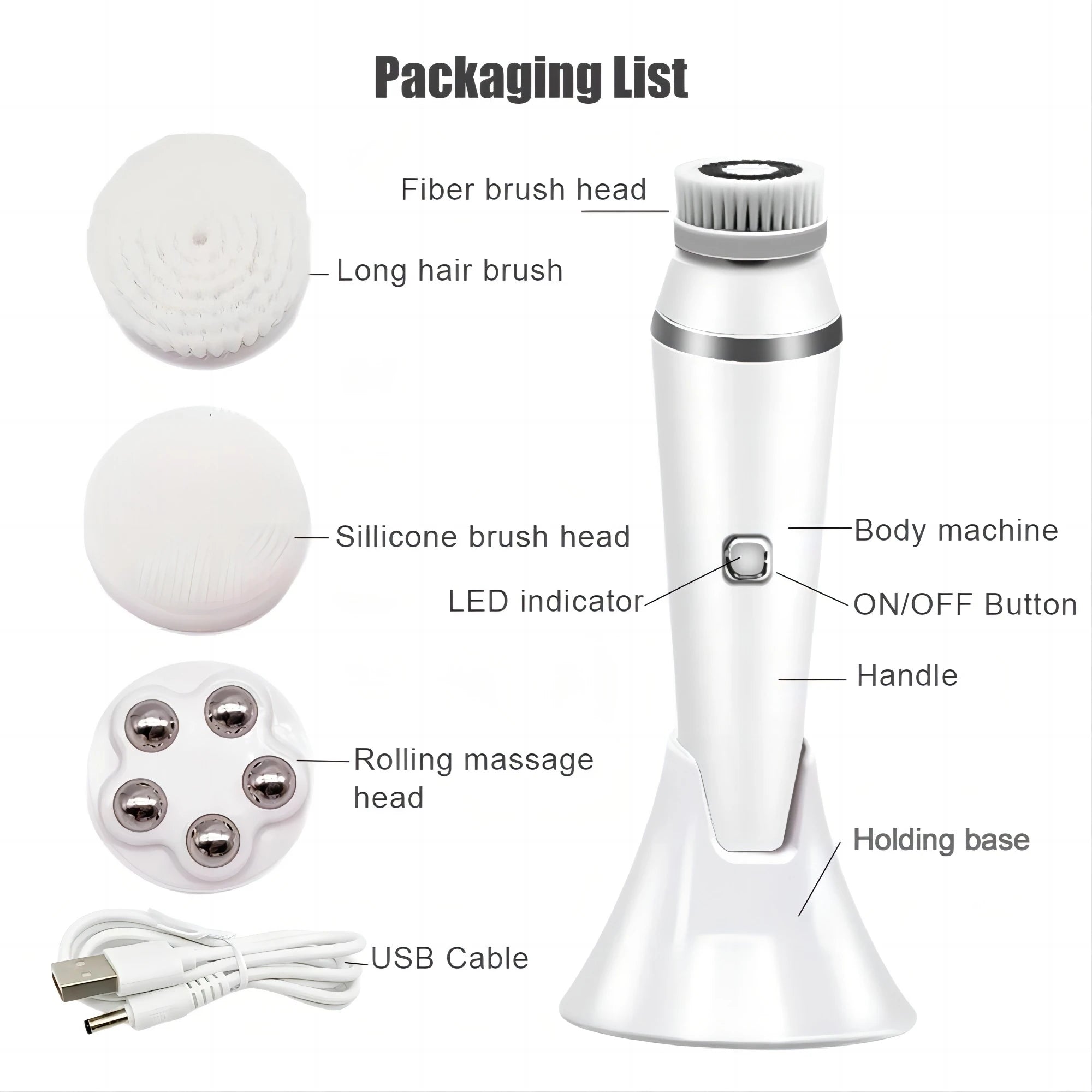 Electric Facial Cleansing Brush with Sonic Technology - Smarsty
