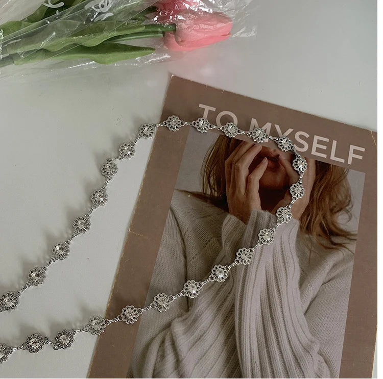 Metal Chatelaine Belt Thin Fashion Chain Accessory - Smarsty
