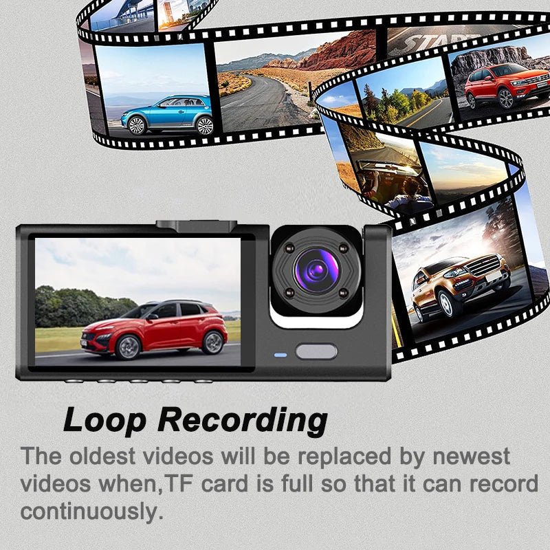 1080P Car Dash Cam Front Rear Night Vision Recording - Smarsty