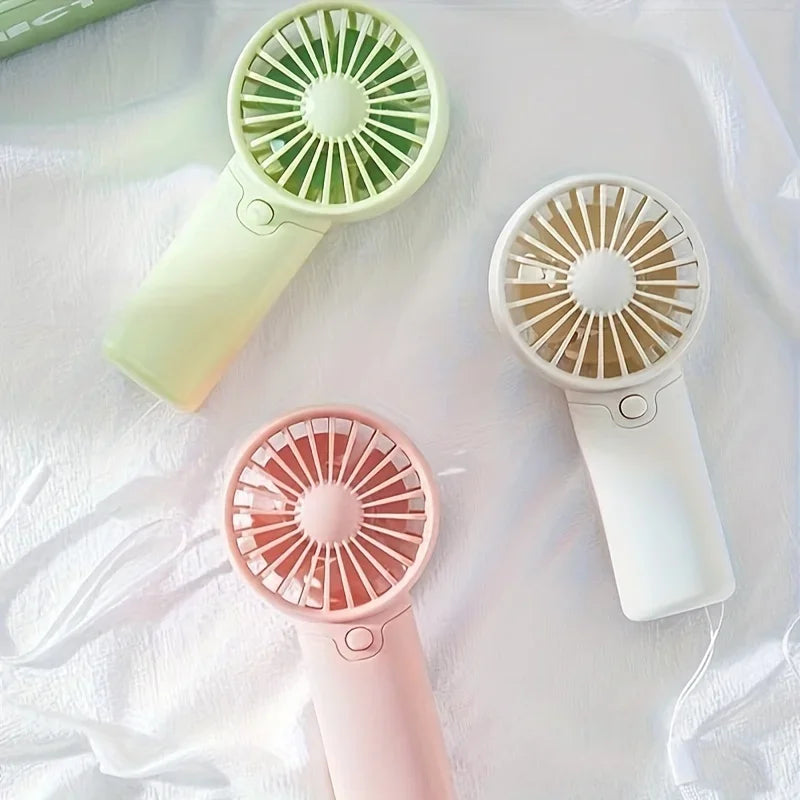 2025 Cute Mini Fan Portable Handheld Fan Lightweight Handy Fan Pocket Size Low Noise Small Electric Fan Student Gift Outdoor Fan - Smarsty
