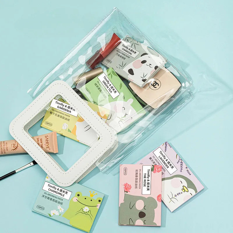 100 Pieces Fragrance Oil Absorbing Sheets for T-Zone Control - Smarsty