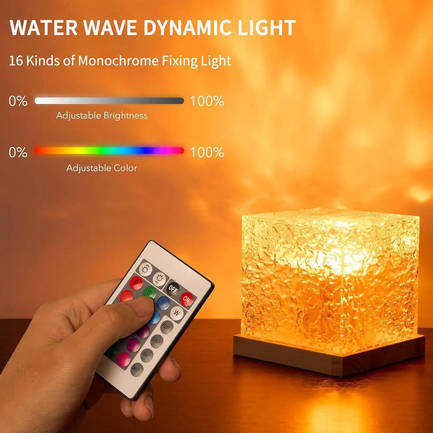 Ocean Wave Projector Light with 16 Color Options - Smarsty