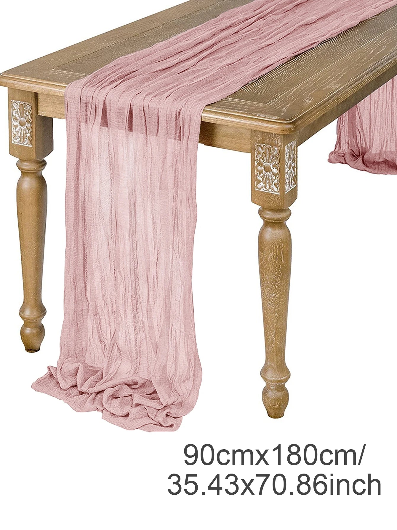 Sage Semi-Sheer Gauze Table Runner for Elegant Dining - Smarsty