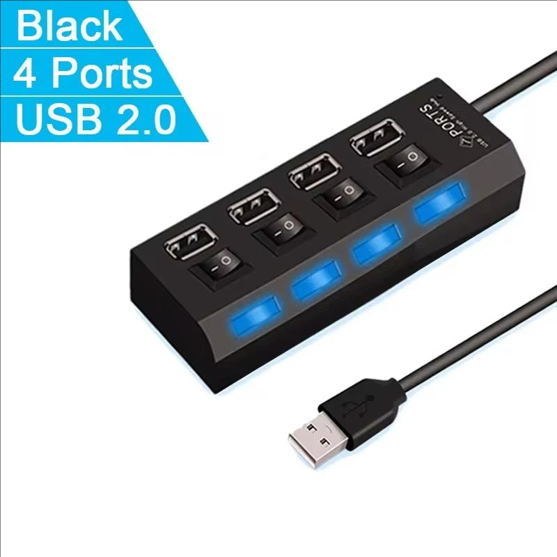 Seven Port USB 2 0 Hub With Built In Current Protection