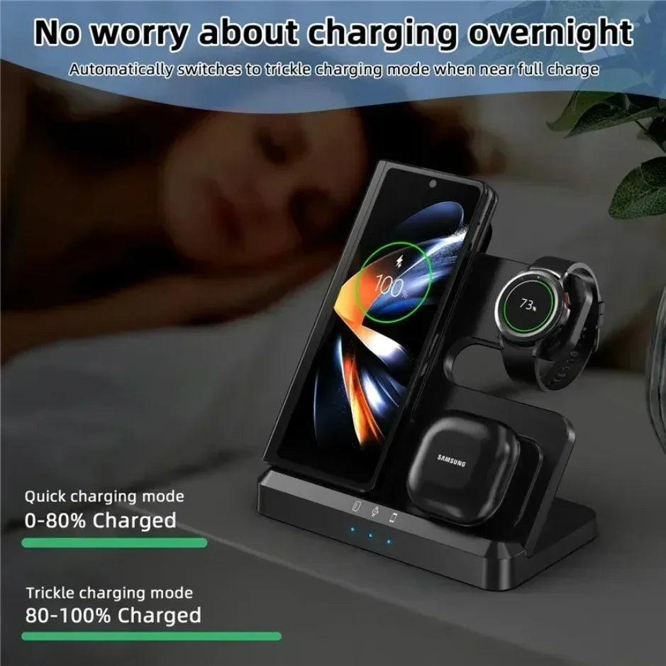 3 In 1 Magnetic Wireless Charger For Phone Watch Earbuds - Smarsty