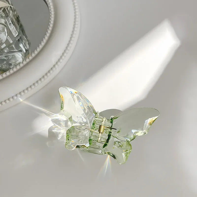 Cute Transparent Butterfly Hair Claw Clips Non Slip - Smarsty