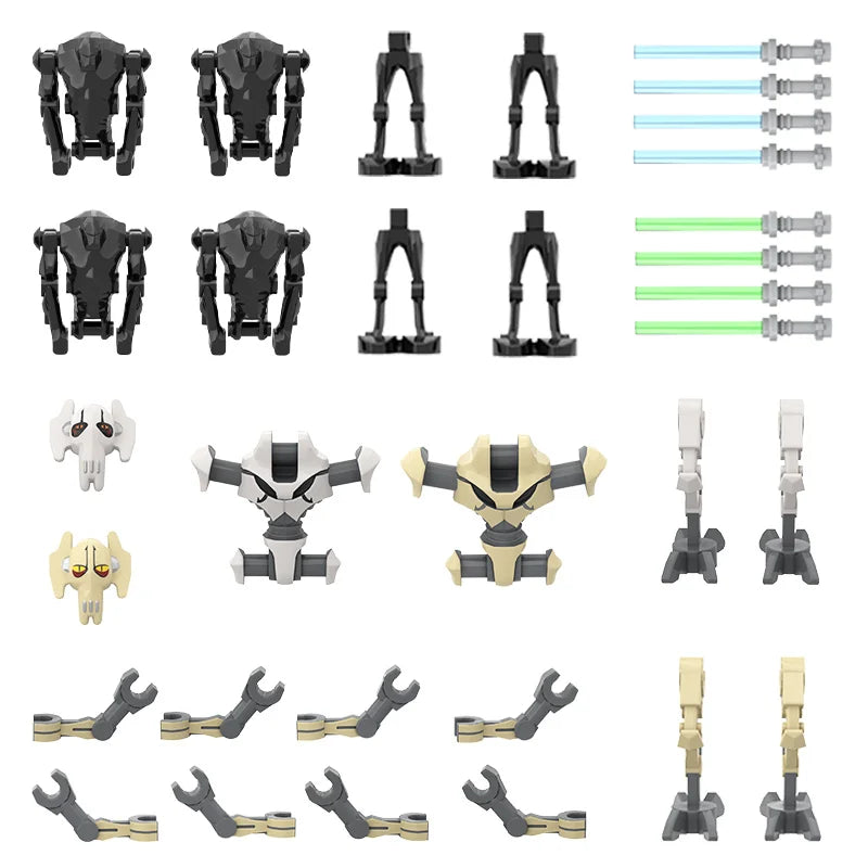 28 Droids Building Blocks Set - Articulated Minifigures | Clone Army Diorama Kit | Compatible with Lego DIY toys - Perfect Gift
