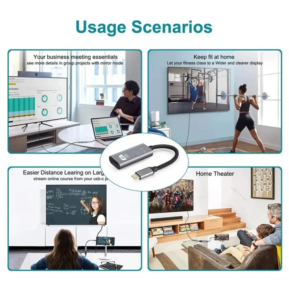 4K Type C to HDMI Adapter with USB 3.1 Performance - Smarsty