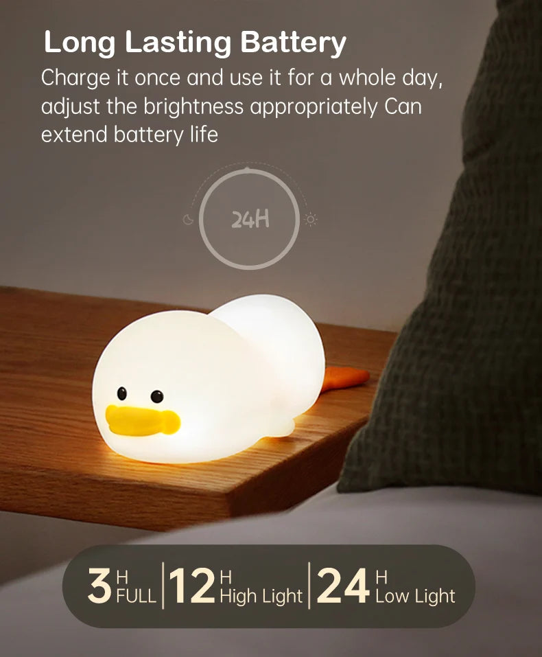 Soft Light Doudou Duck Night Light for Kids - Smarsty