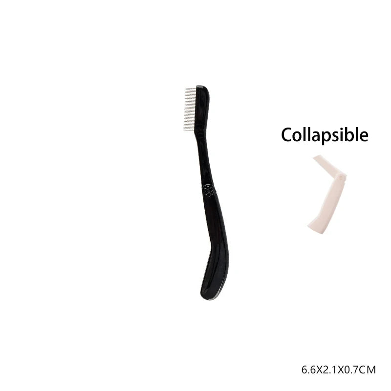 Black Foldable Eyelash Brush Comb for Perfectly Separated Lashes - Smarsty