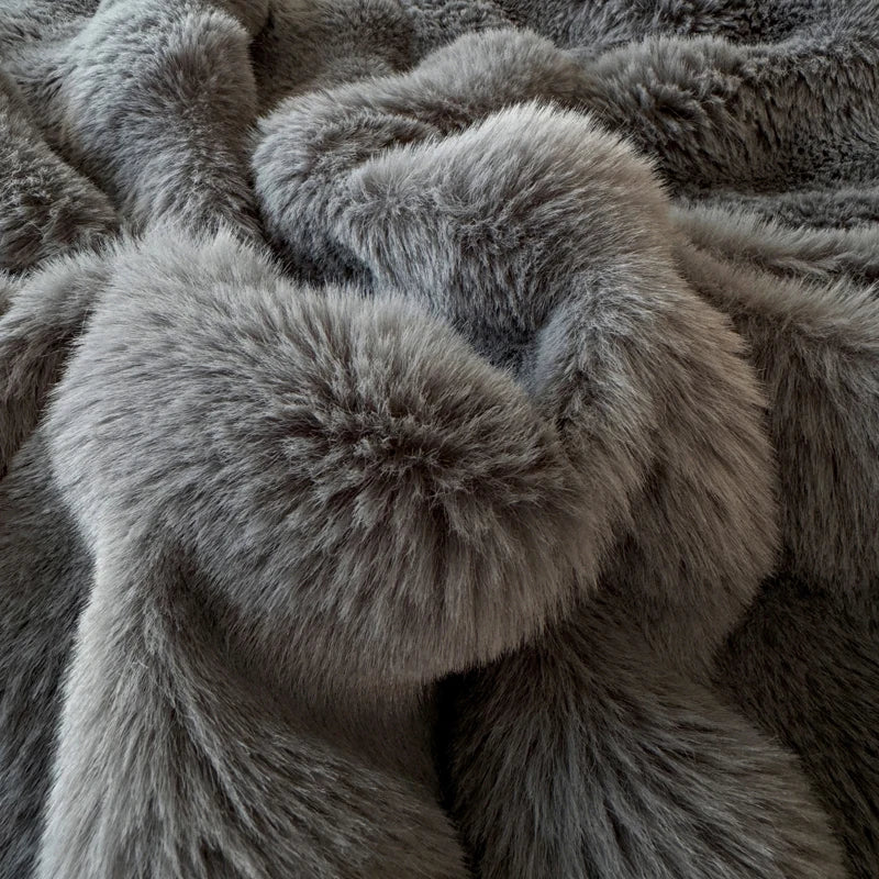 Double-Layer Rabbit Fur Blanket for Comfortable Summer Use - Smarsty