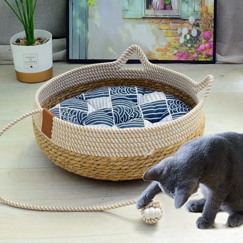 Breathable Summer Cat Bed with Removable Cover - Smarsty